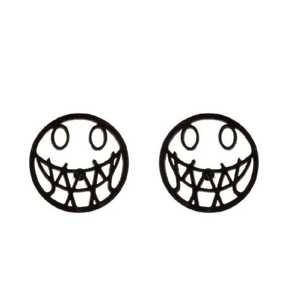 5/$20 Smiley Face Monster Gothic Stud Earrings - Picture 1 of 3